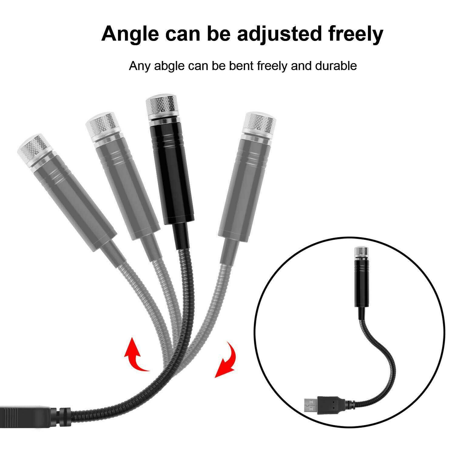 USB LED Car Roof Star Night Light Projector Light Interior Ambient Atmosphere Galaxy Lamp Decoration Light USB Plug